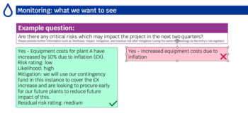 Bi-annual report examples - risks