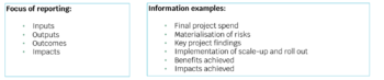 Final report info examples