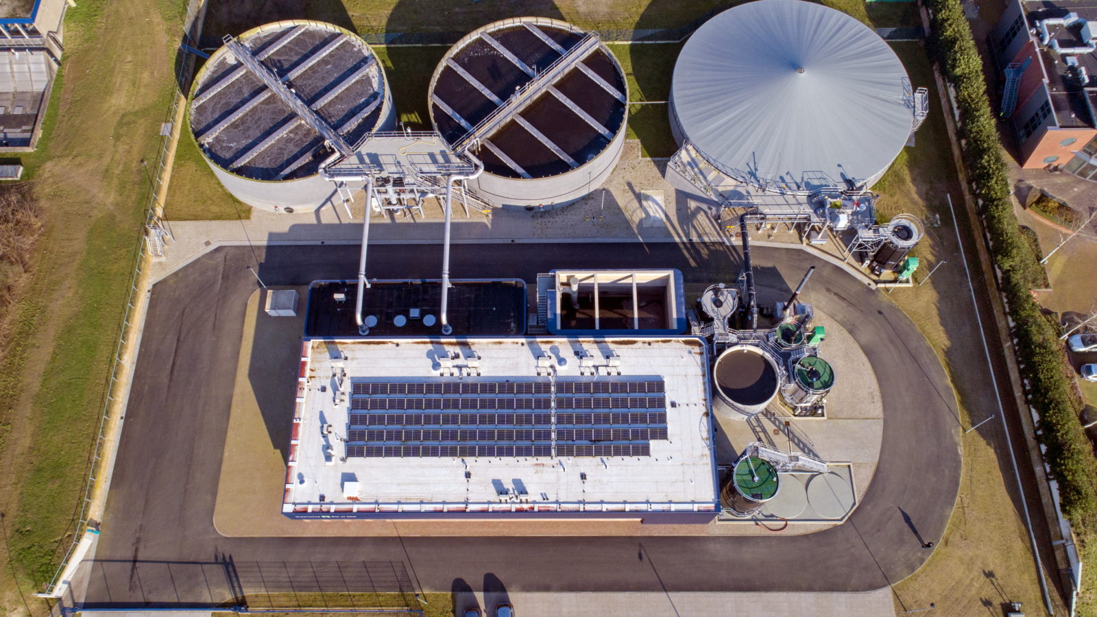 Overhead image of an Operational Kaumera plant located in Zutphen, The Netherlands.