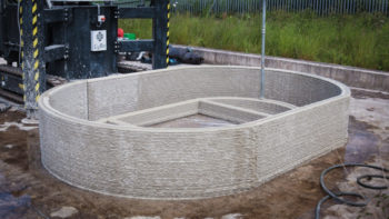 Printfrastructure 3D printed water chamber at United Utilities test facility, Weaverham, Cheshire